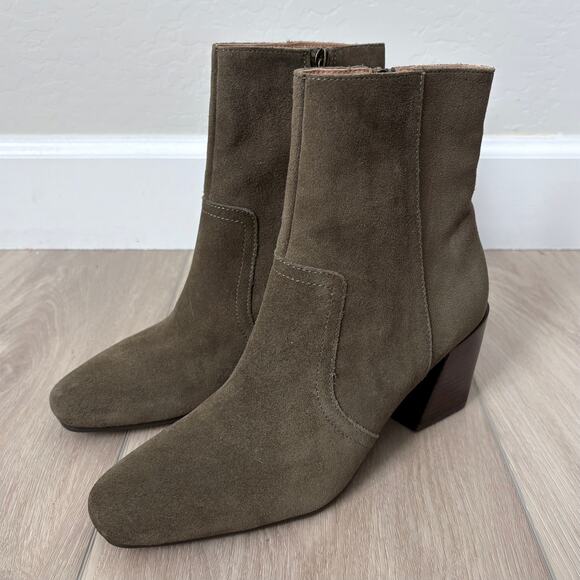 Blondo Sadie Waterproof Bootie Size 8 Suede Contemporary Western Minimalist Boho - Picture 1 of 14